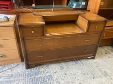 Dressing Table Chest Drawers Vintage CWS Brown Wooden