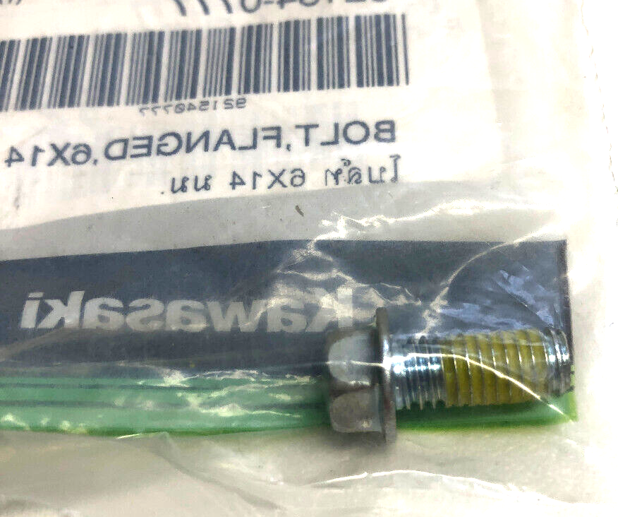 Genuine Kawasaki Original OEM P/N 92154-0777 Bolt Flanged 6 x 14