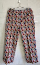 Elastic Women  s Pants Straight Leg Polyester Sz 40 Single Stitch 70  S VTG