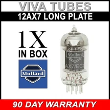 Brand New In Box Mullard Reissue 12AX7 LONG Plate Vacuum Tube FREE SHIP