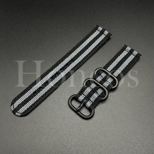 18 20 22 MM Nylon Canvas Watch Band Strap Quick Release Fits for Timex Black/GRY