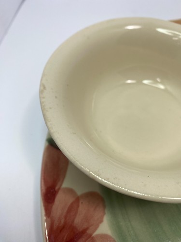 Meadows by Patton Floral Pottery Tray & Bowl Set 13" Serving Dish Discontinued - Picture 6 of 23