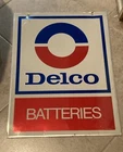 Vintage Original Delco Batteries Metal Sign GM Chevy 24x17.75