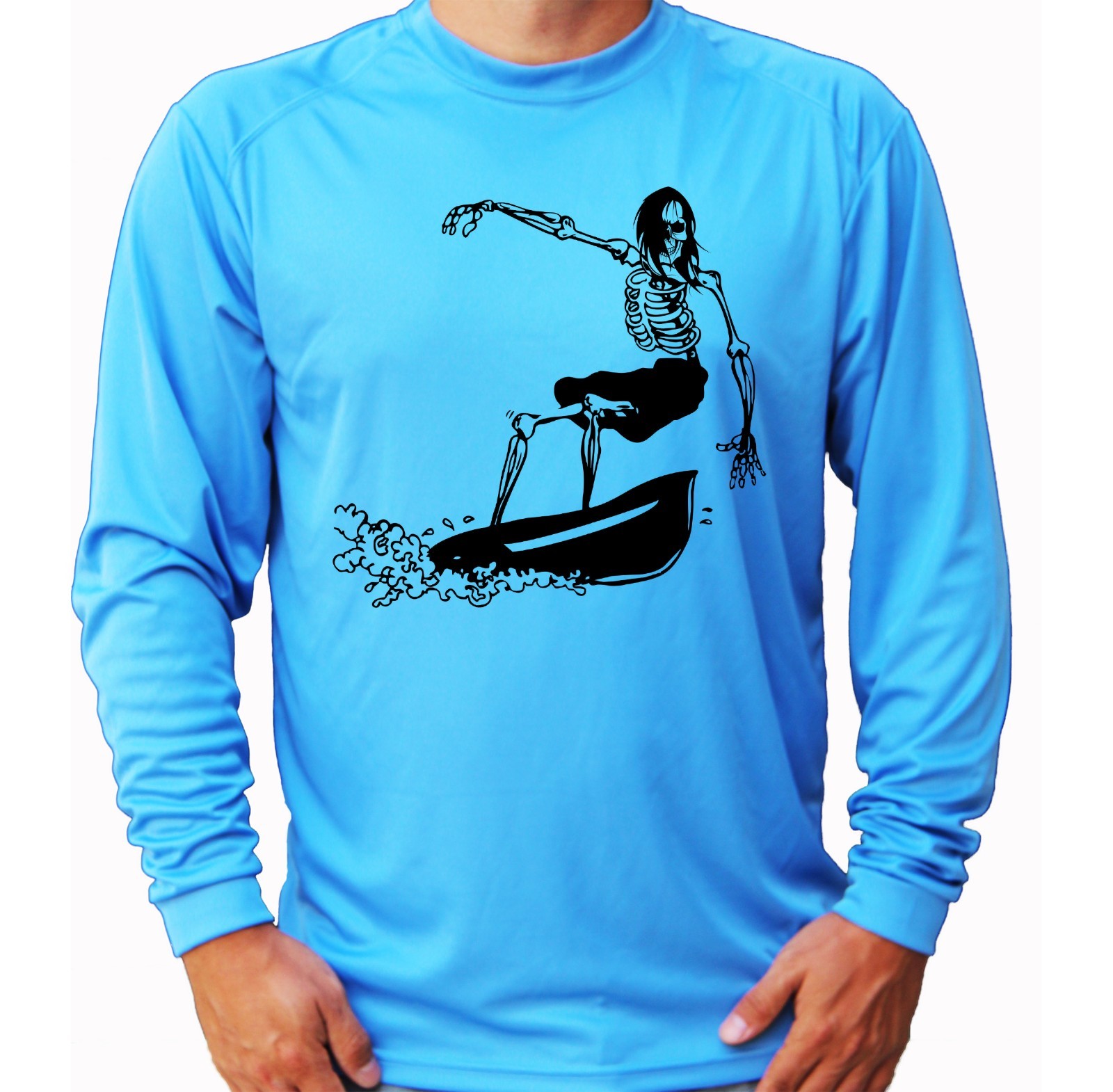Surfing Board Surf Long Sleeve UPF 30 TShirt Fishing Boat Sport UV
