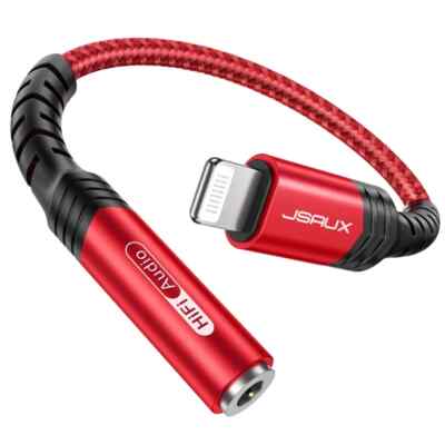 JSAUX Iphone Headphone Adapter, Lightning to 3.5Mm Adapter [Apple Mfi Certified]