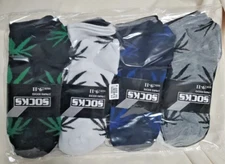 MEN SPCKS 12 Pairs Mens Womens Leaf Cotton Ankle Low Cut Socks Size 9-11