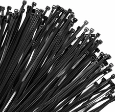 200 Cable Wire Zip Ties  8" Inch Self Locking  Black 40Lbs Nylon Uv Resistant
