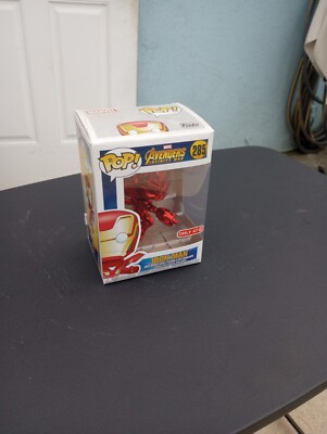 Funko Pop Marvel's Iron Man Red Chrome Target Exclusive #285 Bobble-Head