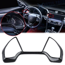 Carbon Fiber Texture Dashboard Panel Frame Cover Trim For Honda Civic 2016-2021