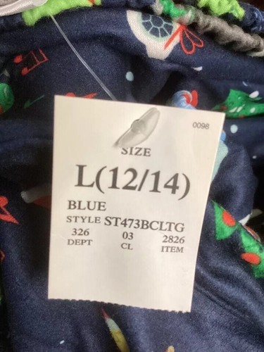 Star Wars Mandalorian Christmas Flannel Pajama Set Button-Down Size Large 12-14 - Picture 2 of 3