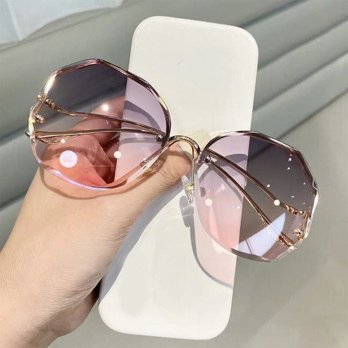 Ladies Women Designer Polarized Sunglasses Driving Eyewear UV400 Lens Rimless UK - Picture 15 of 58