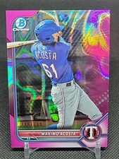 2022 Bowman Chrome Prospects Fuchsia Lava Refractors #BCP113 Maximo Acosta /199