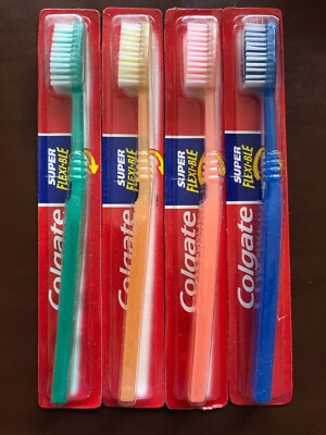 12 große 40mm Kopf Colgate super flexible weiche Zahnbürsten schonende Reinigung