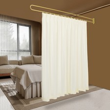Partition Curtain With U-Shape Tube Privacy Partition Curtain Room Divider