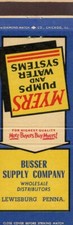Busser Supply Company, Lewisburg, Pennsylvania Matchbook