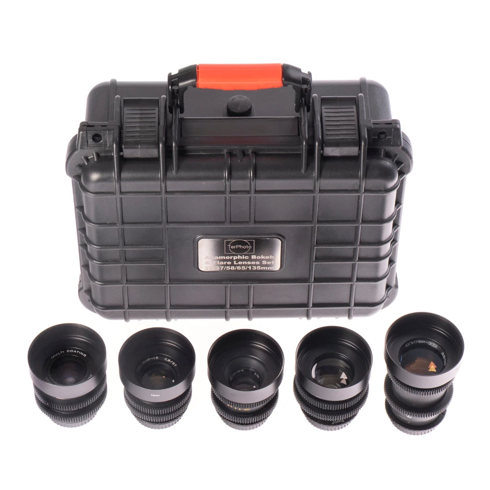 29/37/58/85/135mm Cine Mod Lenses Set w/ Anamorphic Bokeh & Flares For Canon EF! - Image 2 of 4