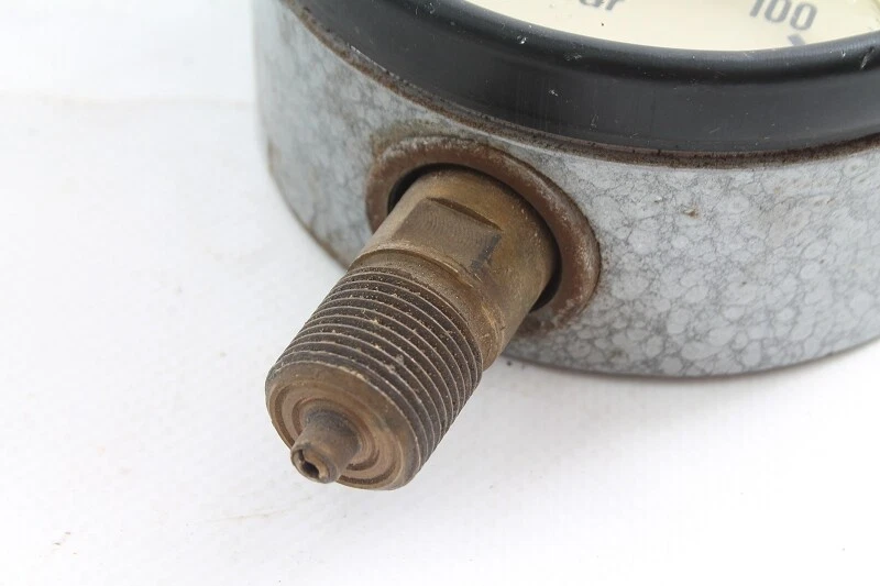altes Manometer 100 Bar Anzeige Messgerät Metall old vintage - Bild 2 von 4