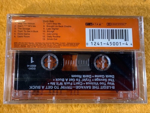 C6-44 B-LEGIT THE SAVAGE Tryin’ To Get A Buck .. SEALED . PARENTAL ADVISORY 1994 - Picture 4 of 5