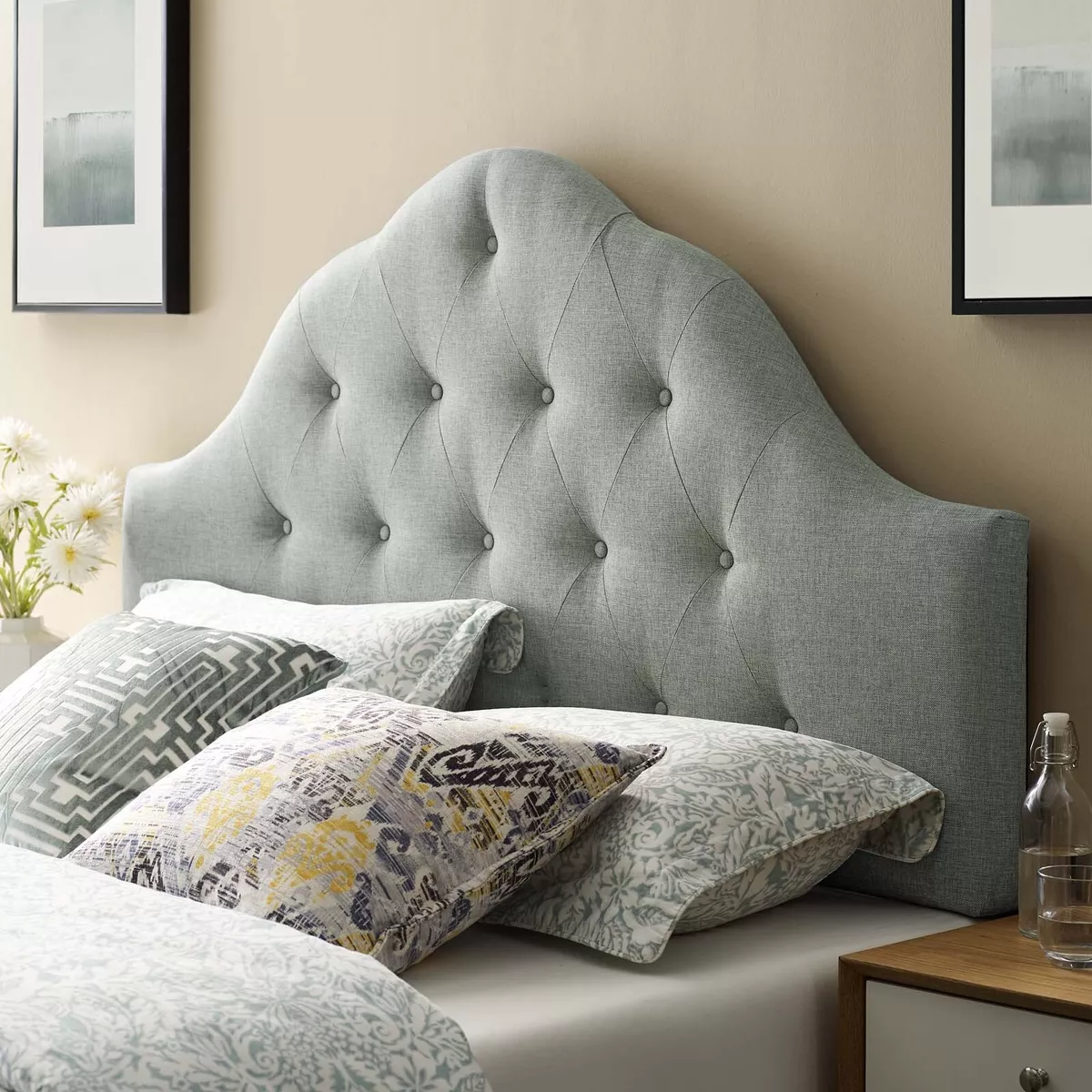 Arched 2024 upholstered headboard