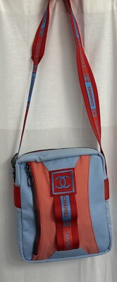 Chanel Sports Line Shoulder Bag Crossbody Canvas Blue