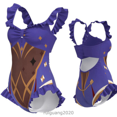 Genshin Impact Mona One-piece Swimsuit Bodysuit Swimwear Uniform Outfit Cosplay