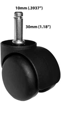Fits IKEA Office Chair Twin Wheel | Carpet Casters Replacements | Set of 5