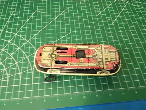 Marx Tin Learn To Drive State Driving School Windup Car (missing Roof) (Works) - Picture 4 of 5