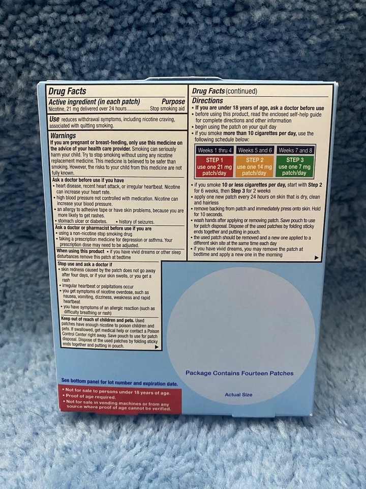 Parche sistema transdérmico de nicotina paso 1 21 mg 7 parches Foto 2 de 2