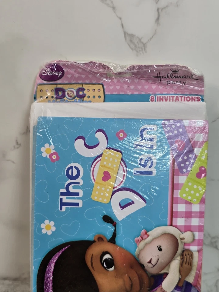 Disney Doc McStuffins Cumpleaños Sello Fiesta Invitaciones Postales de Gracias Foto 3 de 4