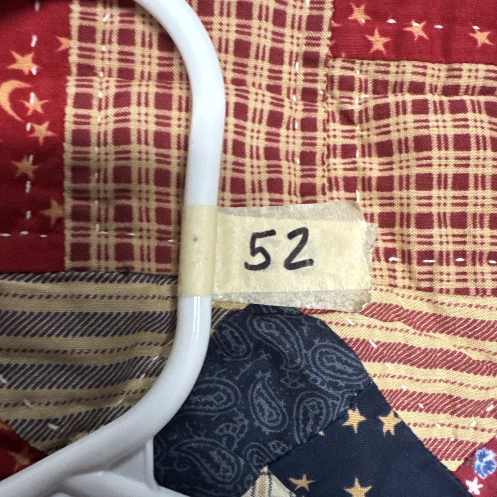 Vintage Patchwork Quilted Mixed Pattern Stars Str… - image 11