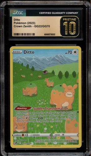 Pokemon Ditto Crown Zenith Galarian Gallery Full Art #GG22 CGC 10 Pristine