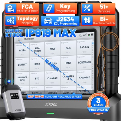 XTOOL IP919 MAX OBD2 Diagnosegerät J2534 ECU Programmierung Scan Tool mit XV100