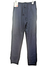 Hanes Men Sleep Jogger Size S Blue Soft Breathable Button Fly