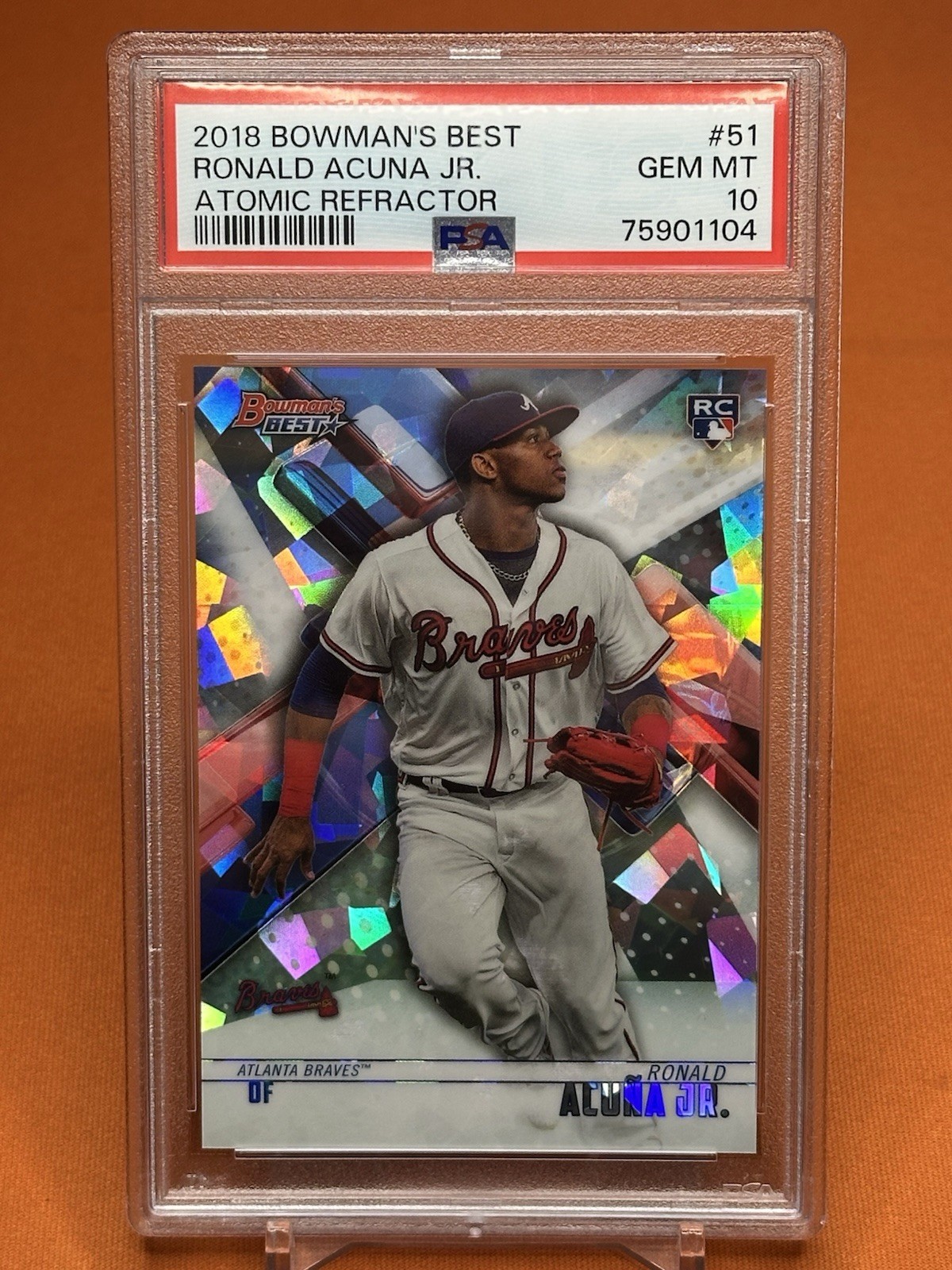 2018 Bowman’s Best Ronald Acuna Jr. Atomic Refractor RC PSA 10