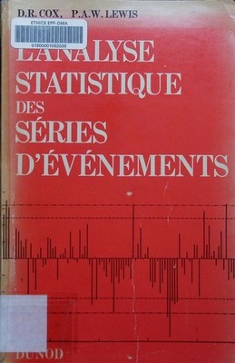 L'analyse statistique des séries d'événements par D.R. Cox, P.A.W. Lewis 2508933