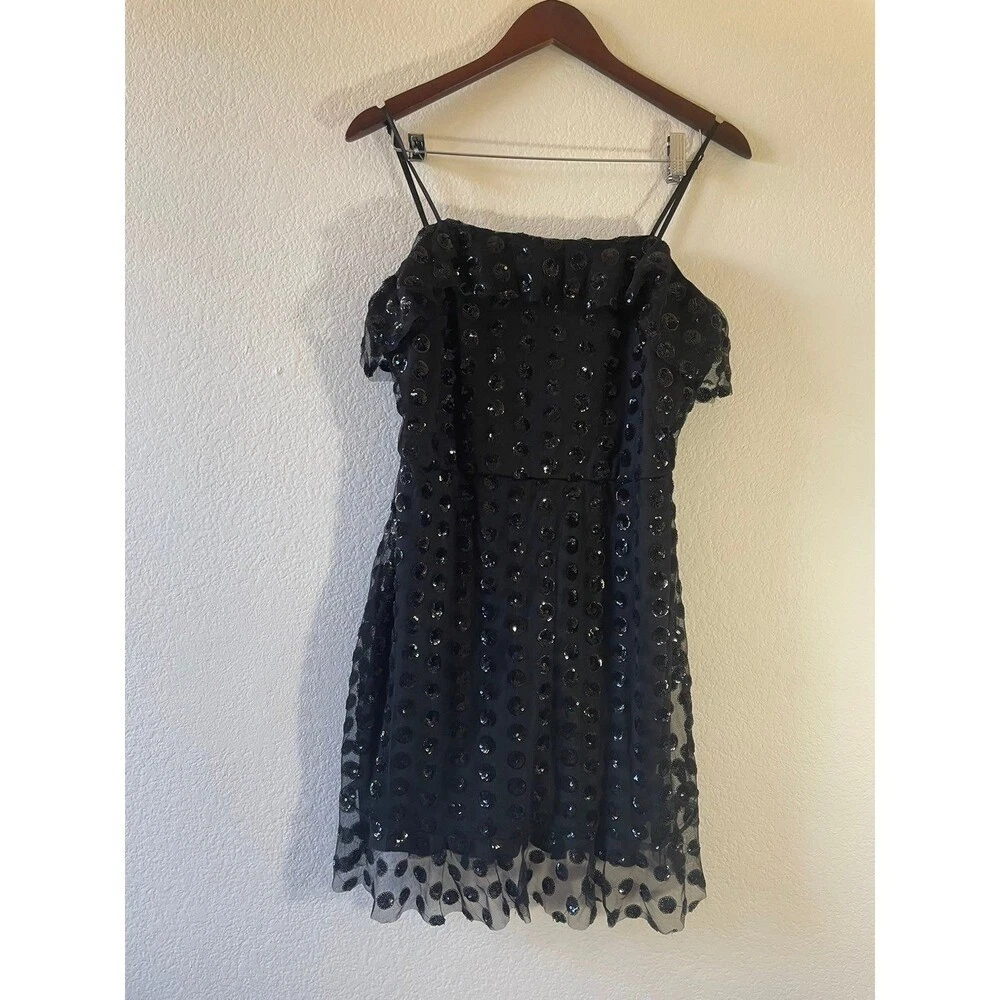 strapless open back dress BLACK SEQUINED OVERSIZED SHIRT DRESS WITH PINK HEARTS