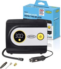 RING TYREINFLATE RC612 Digital Tyre Inflator Air Compressor with Three Adaptors