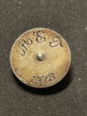 1978 Initials ''MET'' 19th Hole 3/4'' Sterling Silver Stem Golf Marker - A Beauty!