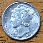 1945 Mercury Silver Dime AU-BU #AB772