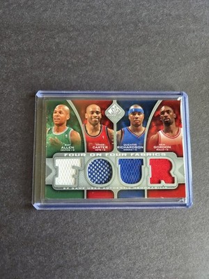 2009-10 UD 4-ON-4 Fabrics Iverson/Carter/Wade/Allen #/99