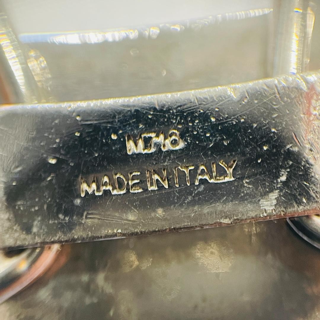 PRADA M716 Triangle Logo Charm Silver Used with Box thumbnail 4