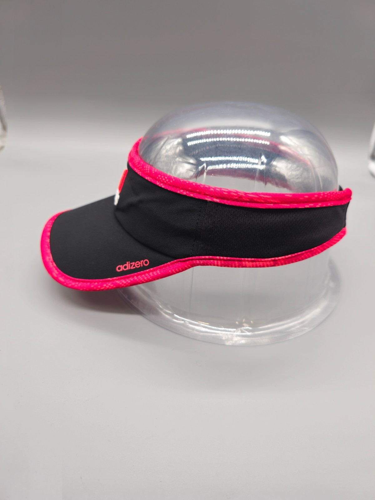 Adidas Visor Hat Cap Strapback Black Pink Adizero Climacool Sportswear Womens thumbnail 2