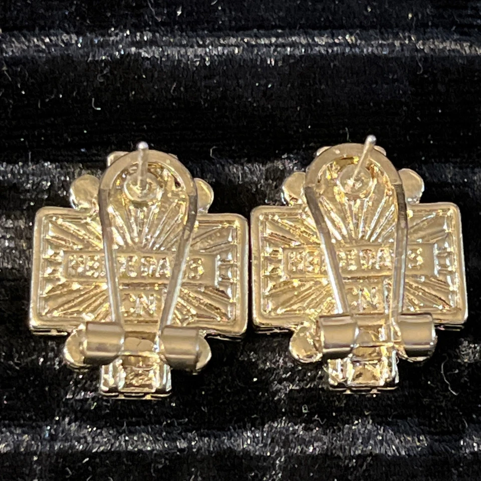 Pendientes de botón Heidi Daus Deco Delight cristal nácar tono dorado Foto 4 de 4