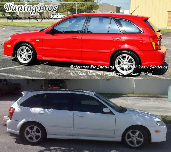 Комплект из 4 противодымных козырьков для окон Mazda Protege5 2002-2005 годов выпуска - Изображение 4 из 4