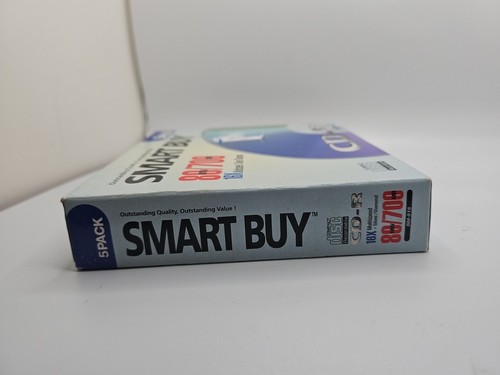 CD-R Smart Buy 80/700 5 Pack16X Multi Speed Silver -Diamond New Open Box(A1) - Picture 3 of 8