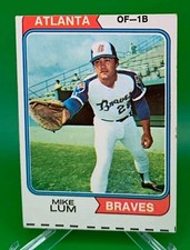 1974 Topps - Mike Lum #227 Miscut