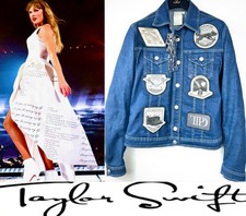 Versace Taylor Swift Poets TTPS Denim Concert Eras Tour Patch Custom Jacket S XS
