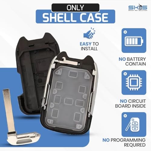 Case Shell Smart Key Fob Keyless Entry Remote fits 2014 2015 2016 2017 Chevy - Picture 4 of 5