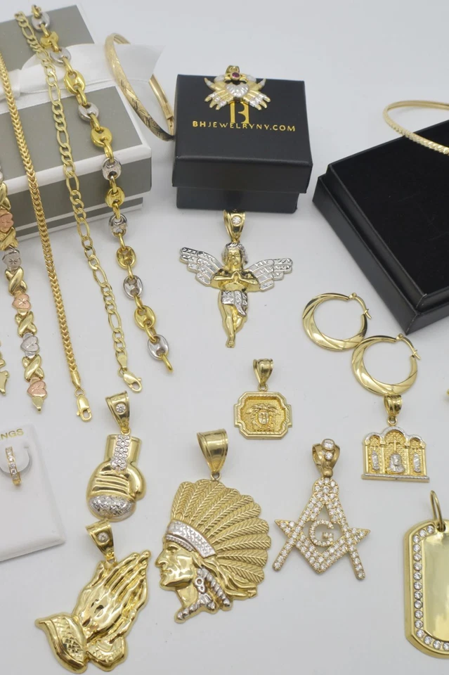 UNIQUE LUXURY🏆14K🏆10K SOLID GOLD  & 925 Sterling Silver Jewelry