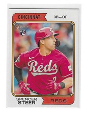 2023 Topps Heritage High Number - SP #717 Spencer Steer (RC)